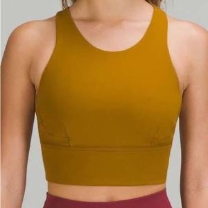 Lululemon Ebb to Train Mustard Yellow Bra